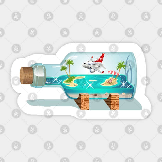 Cartoon Souvenir Bottle Sticker by Mechanik